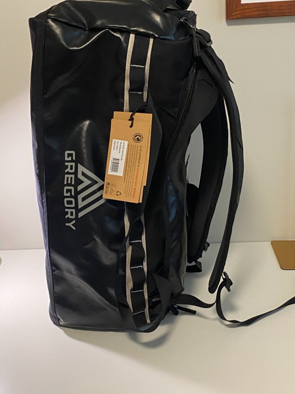 NWT Gregory Alpaca Black Duffle 45L